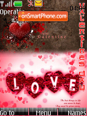 Valentines Love Essence Swf Clock tema screenshot