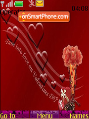 Valentines Music Notes theme screenshot