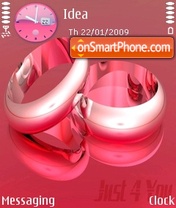 Скриншот темы Valentine rings