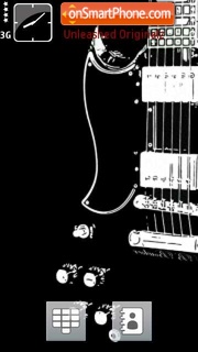 Black Guitar 01 tema screenshot