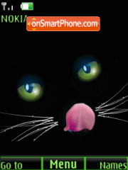 Скриншот темы Black cat, animation