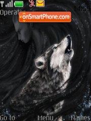 Girl and Wolf theme screenshot