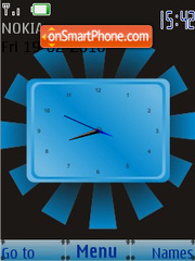 Blue SWF Clock theme screenshot