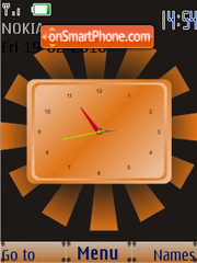 Orange SWF Clock es el tema de pantalla