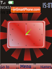 Red SWF Clock tema screenshot