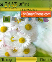 Скриншот темы Rain flowers