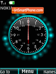 Analog clock turquoise, an es el tema de pantalla
