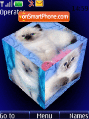 Cat cube animated tema screenshot