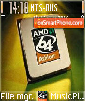 Amd Athlon es el tema de pantalla