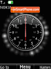 Analog clock bw anim tema screenshot