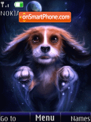 Скриншот темы Cosmos dog animation