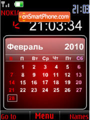 Calendar red Theme-Screenshot