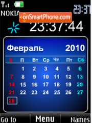 Calendar blue es el tema de pantalla