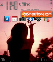 Pink girl fp1 theme screenshot