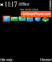 Serene black toma icons FP2 es el tema de pantalla