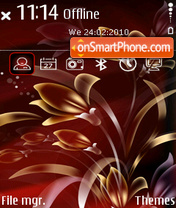 Red abstract 02 theme screenshot