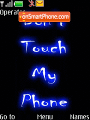 Animated Neon Don't Touch tema screenshot