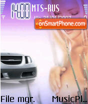 Car And Girl Theme-Screenshot