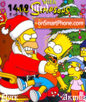 Santa Homer tema screenshot