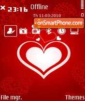 Valentines Heart tema screenshot