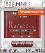 Capture d'écran Musicplayer thème
