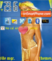 Blonde Girl Sun tema screenshot