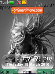 Capture d'écran Avril Lavigne SWF Clock thème