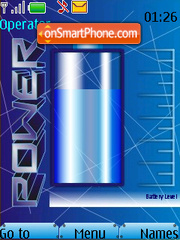 Blue Battery Updater SWF theme screenshot