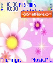 Capture d'écran Bright Flowers thème