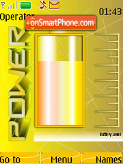 Yellow SWF Battery Updater tema screenshot
