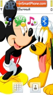 Скриншот темы Pluto And Mickey 01