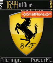 Скриншот темы Ferrari Logo 2008