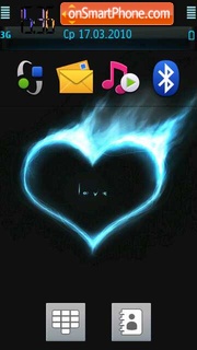 Neon Heart 02 tema screenshot