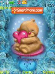 Teddy Bear with Heart tema screenshot