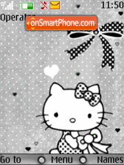 Capture d'écran Black White Kitty thème