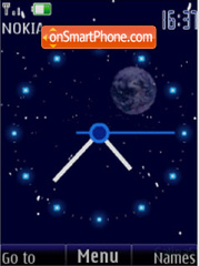 Planets clock flash anim Fl 2.0 tema screenshot