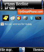 Black OSX tema screenshot