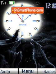 Wolf clock tema screenshot