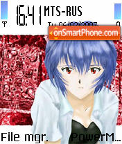 Скриншот темы Rei Ayanami Evangelion