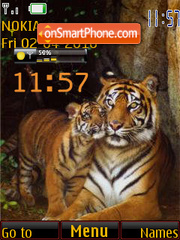 Capture d'écran Tiger Clock thème