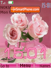 Rose Clock tema screenshot