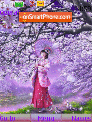 Sakura es el tema de pantalla