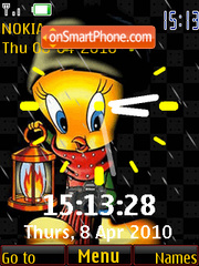 Tweety Clock theme screenshot