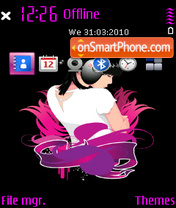 Pink Black theme screenshot