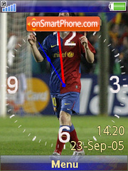 Messi clock tema screenshot