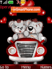 Скриншот темы Teddy Bears in car