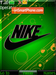 Capture d'écran Green Nike animation thème
