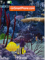 Скриншот темы Mobile Aquarium anim Fl 1.1
