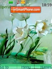 White tulips theme screenshot