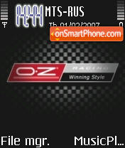 Oz Racing tema screenshot